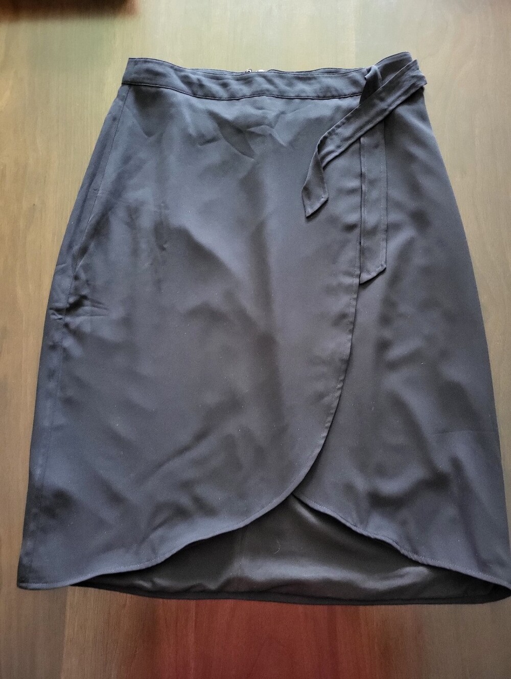 J. Crew Black Wrap Skirt with Tie Waist - Women